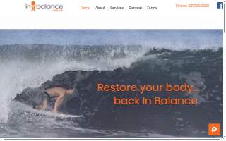In Balance Rehab website