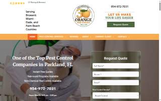 Orange Pest Control website
