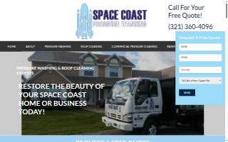 Space Coast Pressure Washing website