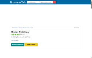 Mission Thrift Store website