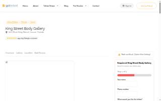King Street Body Gallery website