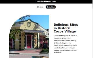 OSSORIO Bakery & Cafe of Cocoa Beach website