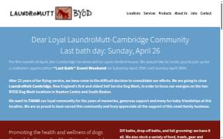 The Laundromutt Grooming & Boarding website
