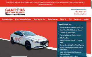 Cantor's Driving School & Florida Driver's License Testing Center (Airport Square Plaza) of Boynton Beach website