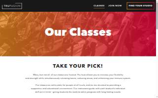 TruFusion Coral Gables of Coral Terrace website
