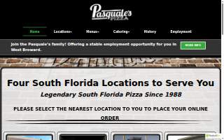 Pasquale's Pizza & Subs website