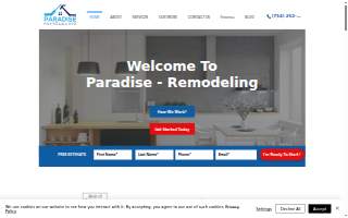 Paradise Remodeling & Design website