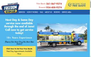 Freedom Wash Club website