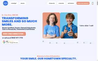 Sims Orthodontics website