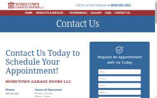 Hometown Garage Doors LLC website