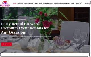 Decorento Party Supplies of Hollywood website
