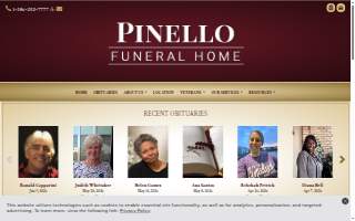 Pinello Funeral Home website
