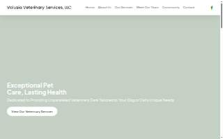 Volusia Veterinary Services website