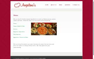 Angelina's Pizzeria website