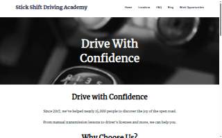 Stick Shift Driving Academy of Deltona website