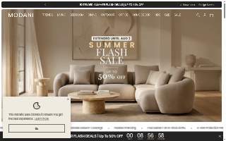 Modani Furniture Doral website