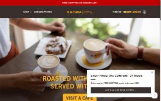 Kahwa Coffee website