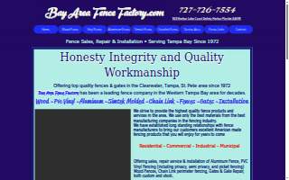 Bay Area Fence Factory website
