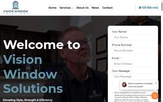 Vision Window Solutions website