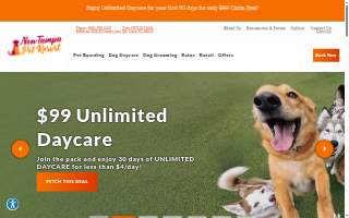 New Tampa Pet Resort website