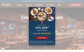 Miller's Ale House of Estero website