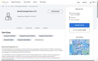 David Garage Door LLC website