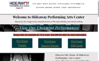 Hideaway Performing Arts Center website
