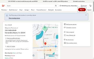 Walgreens of Fernandina Beach website