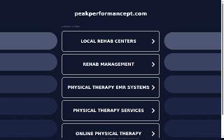 Peak Performance Post-Rehab and Personal Training website