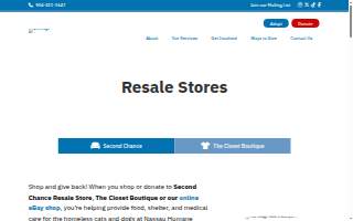 Second Chance Resale Store supporting Nassau Humane Society website