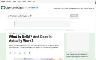 Reiki Massage Spa website