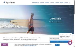 Baptist Orthopedics at Baptist Clay website