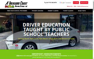 A Treasure Coast Driving School website
