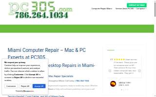 Pc305 Computer Repair Miami and Macbook Repair of Fountainbleau website