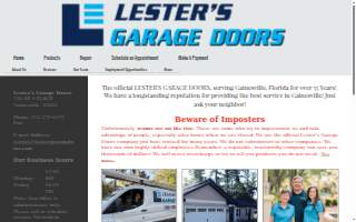 Lester's Garage Doors website