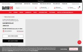 Floor & Decor website