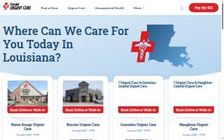 Coastal Urgent Care of Gonzales website