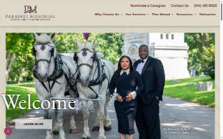 Paradise Memorial Funeral Home website
