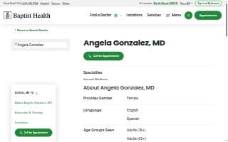 Angela Gonzalez, MD website