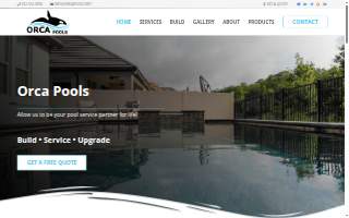 Orca Pools LLC website