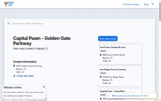Capital Pawn - Golden Gate Parkway website