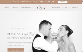 The Gala Photobooth website