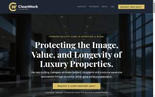 Clean Work Florida - Cleaning Services website