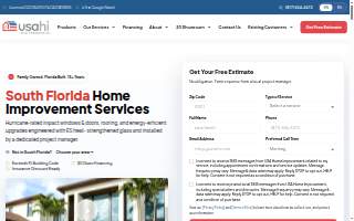 USA Home Improvement - Impact Windows and Doors (USAHI) website