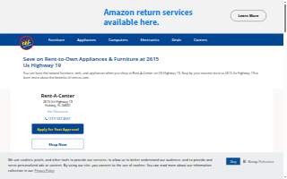 Rent-A-Center of Holiday website