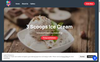 3 Scoops Ice Cream & Cafe website