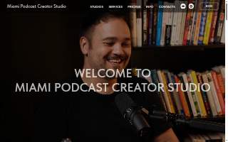 Miami Podcast Creator Studio website