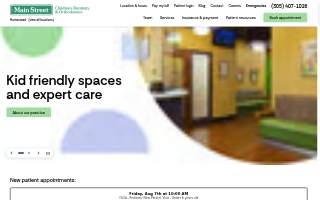 Main Street Children's Dentistry and Orthodontics of Homestead website