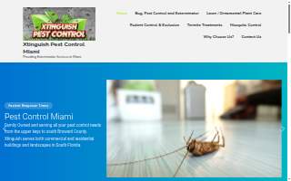 Xtinguish Pest Control website