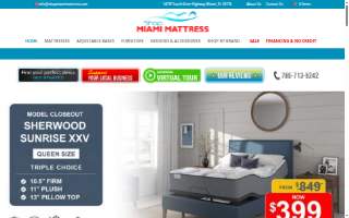 Miami Mattress website